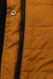 Parka reversibilă de tranziție cu glugă negru/caramel