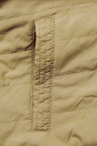 Parka reversibilă de tranziție cu glugă gri deschis/nisip