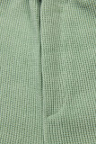 Pantaloni verde deschis casual cu elastic în talie