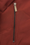 Parka de iarnă reversibilă scorțișoară maro