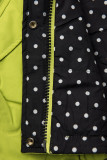 Parka verde deschis cu buline