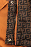 Parka reversibilă de tranziție cărămidă/maro