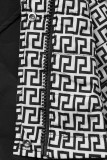 Parka reversibilă de tranziție negru/alb