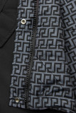 Parka reversibilă de tranziție negru/gri