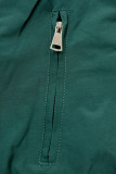 Parka reversibilă de tranziție verde/gri