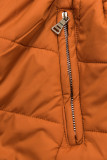 Parka de iarnă reversibilă portocaliu închis/maro