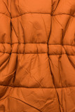 Parka de iarnă reversibilă portocaliu închis/maro