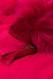 Geacă roz fucsia cu beltbag