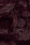 Geacă violet magenta reversibilă cu pluș