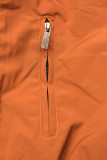 Parka de iarnă portocalie cu interior îmblănit