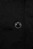 Trench negru cu cordon