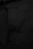 Trench negru cu cordon