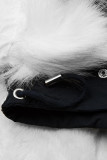 Parka bleumarin/alb pentru iarnă cu căptușeală detașabilă
