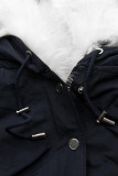 Parka bleumarin/alb pentru iarnă cu căptușeală detașabilă