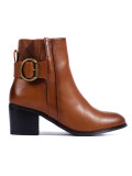 Botine maro elegante cu cataramă
