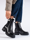 Botine chelsea cu toc gros