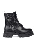 Botine negre căptușite cu flori