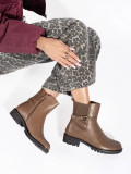 Botine înalte maro