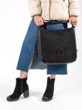 Botine negre din piele cu toc Sergio Leone
