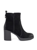 Botine negre din piele cu toc Sergio Leone