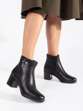 Botine negre cu toc Sergio Leone