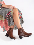 Botine maro cu toc Sergio Leone