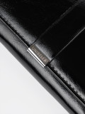 Portofel elegant negru din piele ecologică