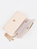 Clutch bej deschis cu lanț
