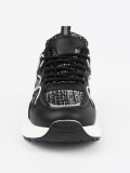 Sneakers negri cu inserții decorative