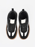 Sneakers negri cu detalii albe