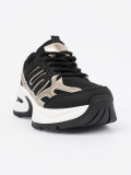 Sneakers negri cu detalii aurii