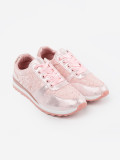 Sneakers roz cu model floral