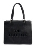 Geantă shopper neagră clasică TOTE