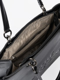 Geantă shopper neagră clasică TOTE