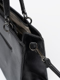 Geantă shopper neagră clasică TOTE