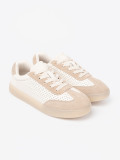 Sneakersi perforați bej deschis