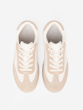 Sneakersi perforați bej deschis