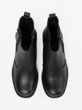 Botine elegante negre cu inserție elastică