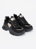 Sneakers negri cu inimă aurie