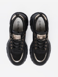 Sneakers negri cu inimă aurie