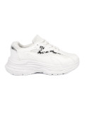 Pantofi sport albi cu accent decorativ