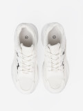 Pantofi sport albi cu accent decorativ
