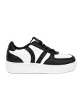 Sneakersi stilati alb-negru cu detalii strălucitoare