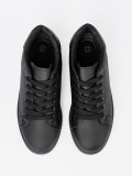 Sneakers negri cu finisaj mat