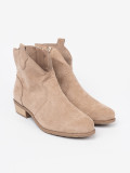 Botine bej din suede