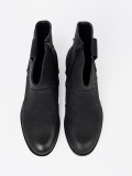 Botine negre cu model perforat