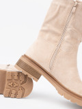Botine moderne bej deschis cu design simplu