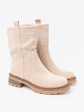 Botine moderne bej deschis cu design simplu