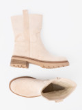 Botine moderne bej deschis cu design simplu