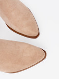 Botine bej cu croi clasic